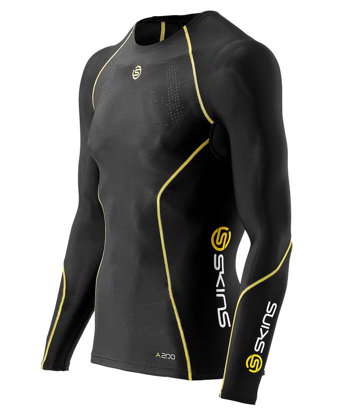 SKINS A200 Mens Long Sleeve Top - Black