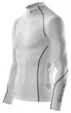 SKINS A200 Mens Thermal Long Sleeve Top w Neck - White