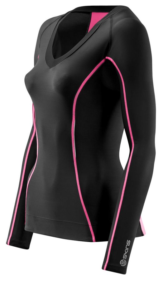 SKINS A200 Womens Long Sleeve Top - Pink