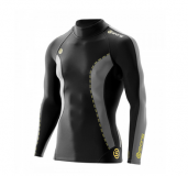 SKINS DNAmic Thermal Mens L/S Mock Neck - Black/Pewter (pánský zateplený kompresní rolák SKINS)