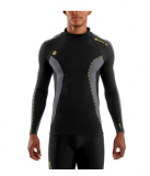 SKINS DNAmic Thermal Mens L/S Mock Neck - Black/Pewter (pánský zateplený kompresní rolák SKINS)