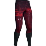 Pánské kompresní legíny Under Armour Run - červené | Velikost L
