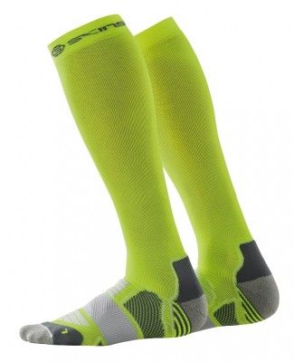 Podkolenky SKINS Essentials Compression Socks - Fluro Citron/Pewter