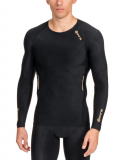 Kompresní prádlo SKINS A400 Mens Long Sleeve Top - Black (pánské aktivní kompresní triko s dlouhým rukávem)