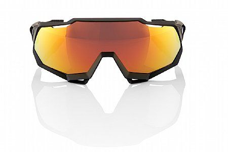 Brýle 100% SpeedTrap Soft Tact Black/Hiper Red Multilayer Mirror