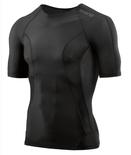SKINS DNAmic Mens Short Sleeve Top - Black (pánské kompresní kraťasy SKINS)