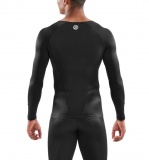 SKINS RY400 DNAmic Elite Mens Long Sleeve Top, Black (pánské kompresní regenerační triko s dlouhým rukávem)