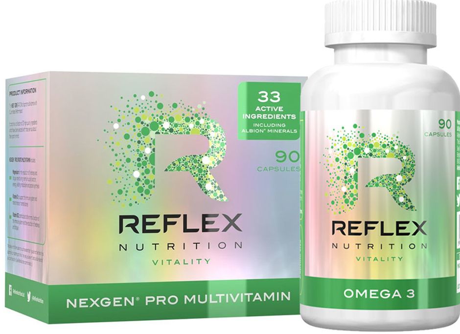 Reflex Nutrition Nexgen® PRO, 90 kapslí + Reflex Omega 3, 90 kapslí