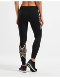 Dámské kompresní legíny 2XU Mid-Rise Compression Tights, Champagne