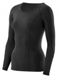 Dámské kopresní triko SKINS DNAmic Womens Long Sleeve Top, Black, DA99060059033