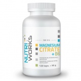 NutriWorks Magnesium Citrate + B6, 120 kapslí