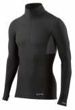 SKINS DNAmic Thermal Mens L/S MckNeck w zip Black/Charcoal (pánské zateplené kompresní triko SKINS), DT00010750050