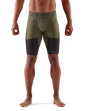 Kompresní kraťasy SKINS DNAmic Ultimate (A400) Mens Half Tights, Utility/Charcoal, DU00010023024 (pánské aktivní kompresní kraťasy)