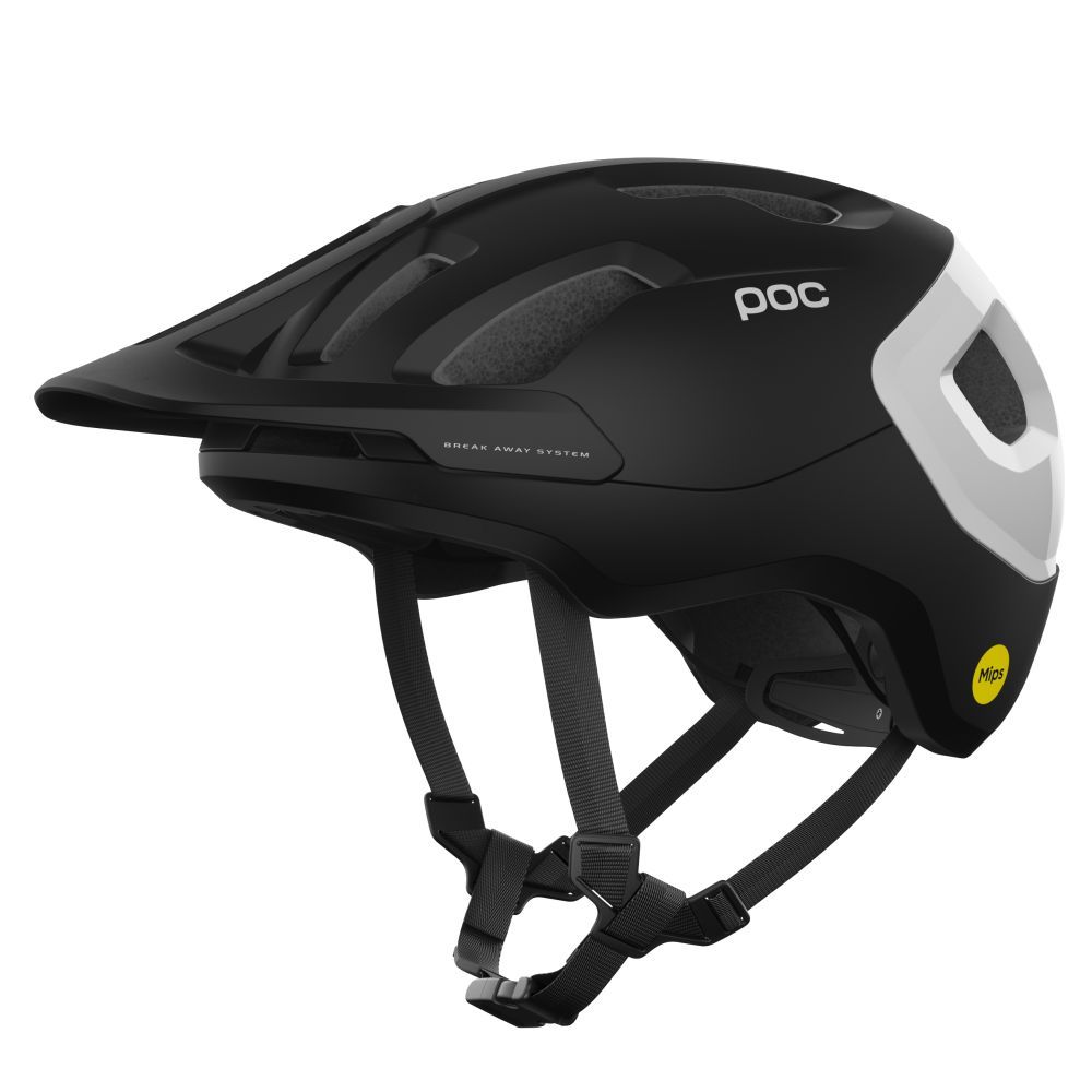 Cyklistická helma POC Axion Race MIPS, Uranium Black Matt/Hydrogen White 2022, PC107438420