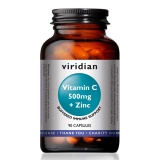 VIRIDIAN Vitamin C 500mg + Zinc, 90 kapslí