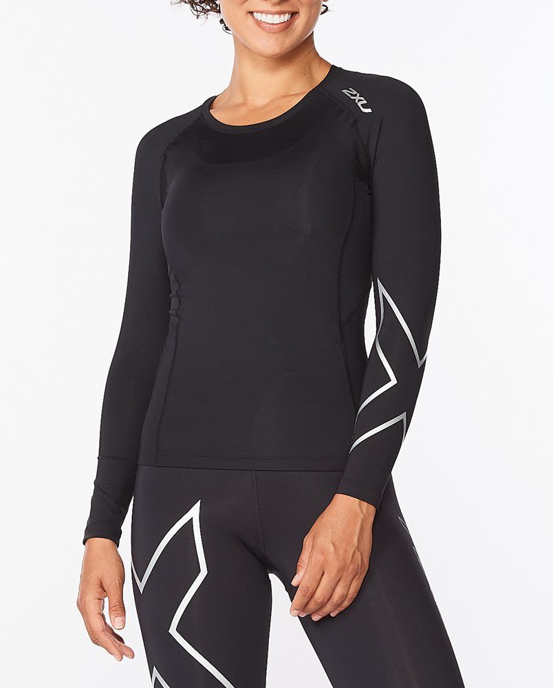 2XU Core Compression Long Sleeve dámské kompresní tričko, Black, WA6401a