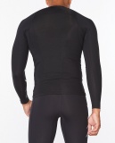 2XU Core Compression Long Sleeve kompresní tričko pánské, Black/Silver, MA6398a