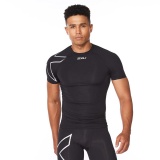 2XU Core Compression Short Sleeve kompresní tričko pánské, Black/Silver, MA6399a