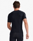 2XU Core Compression Short Sleeve kompresní tričko pánské, Black/Silver, MA6399a