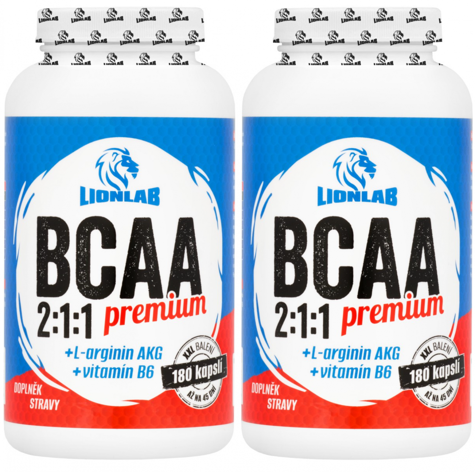 LIONLAB, BCAA 2:1:1 Premium XXL, 360 kapslí