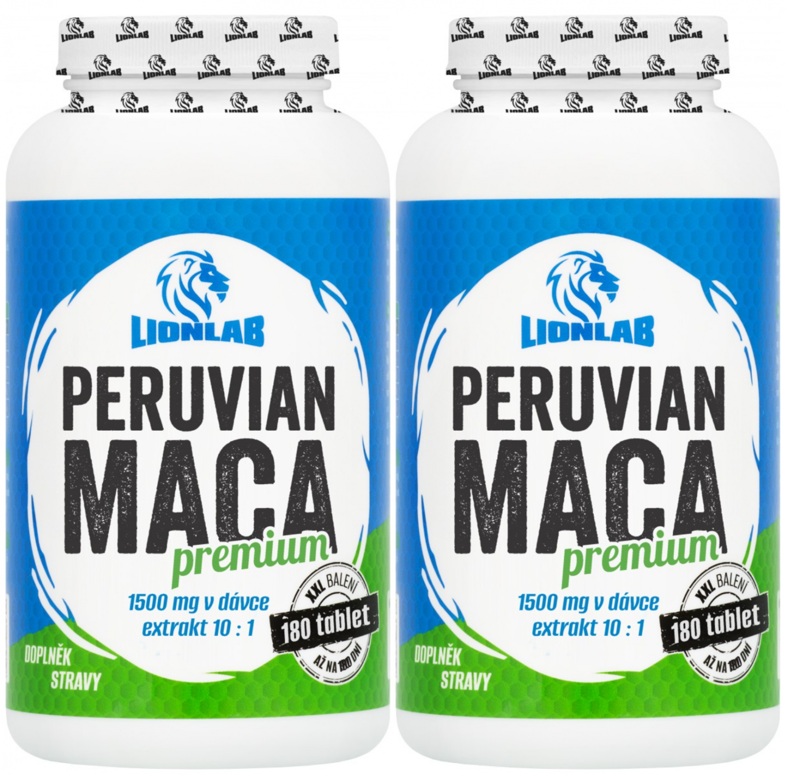 LIONLAB, Peruvian Maca Premium XXL, 360 kapslí