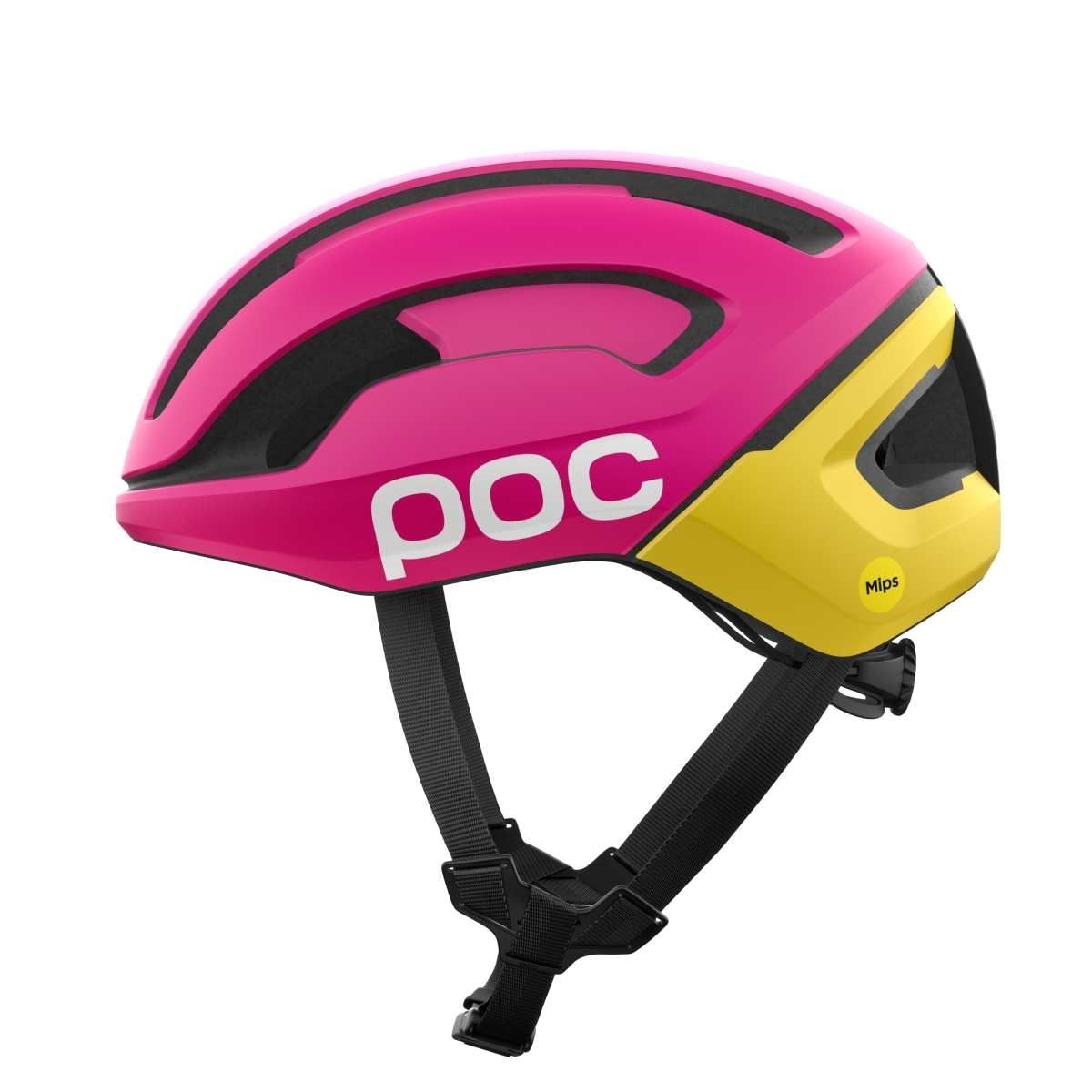 Cyklistická helma POC Omne Air MIPS 2026, Rhos Red Matt Citrine Yellow Matt w. Logo, PC108758883
