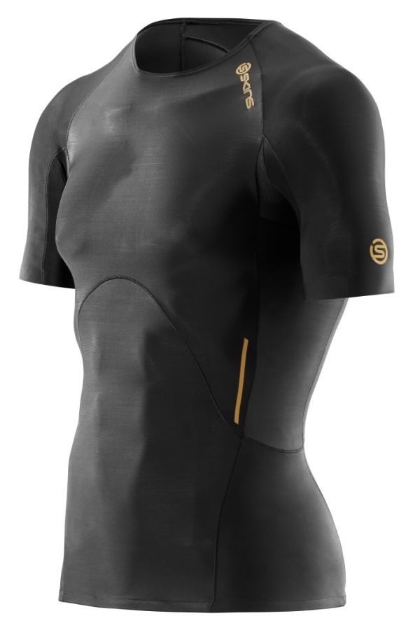 SKINS A400 GOLD Mens Short Sleeve Top