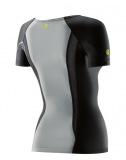 SKINS DNAmic Womens Short Sleeve Top - Black/Limoncello