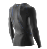 SKINS RY400 Mens Long Sleeve Top - Graphite/Blue
